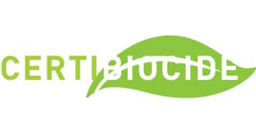 Certification Certibiocide – Traitements raisonnés Logo Certibiocide agréé – traitements raisonnés, certification du ministère de la Transition écologique