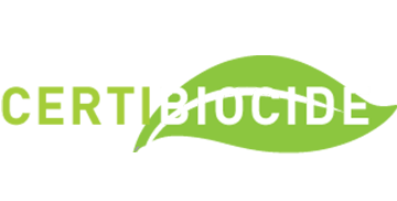 Certification Certibiocide – Traitements raisonnés Logo Certibiocide agréé – traitements raisonnés, certification du ministère de la Transition écologique